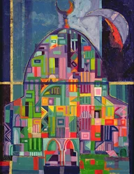 A Casa de Deus, 1993-94 (acrílico e pigmento dourado sobre tela)